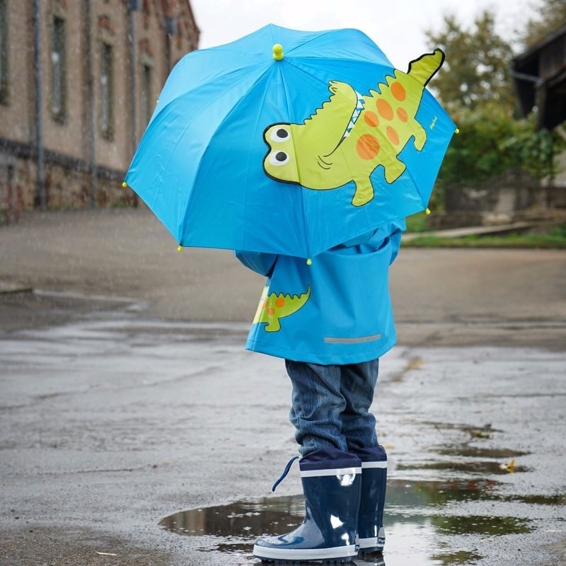 Paraply barn Playshoes Blått med grön krokodil