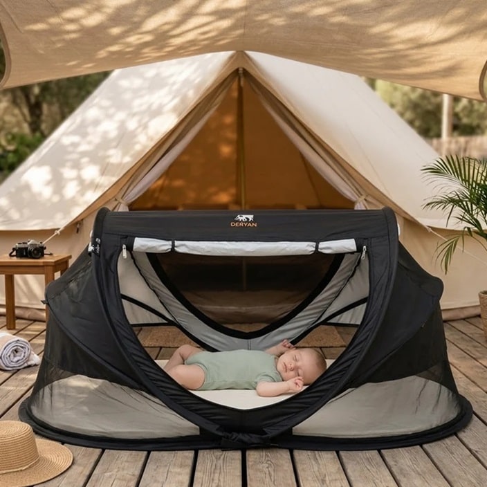 Resesäng - Deryan Toddler Luxe Black