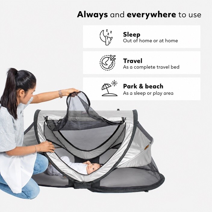 Resesäng - Deryan Toddler Luxe Silver