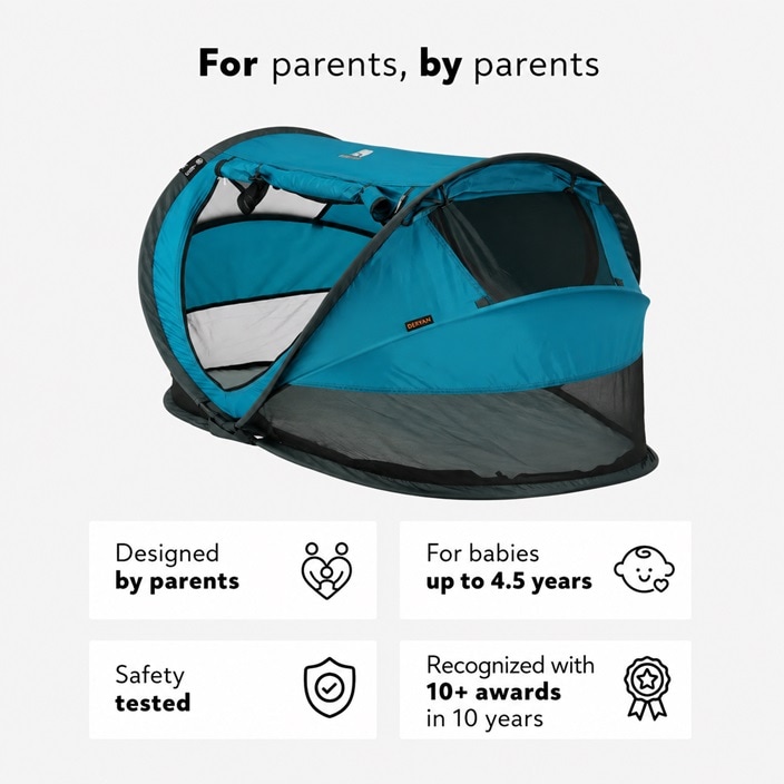Pop-up resesäng för barn Deryan Toddler Luxe Ocean