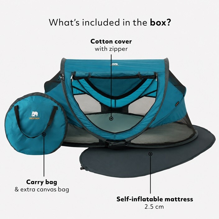 Pop-up resesäng för barn Deryan Toddler Luxe Ocean