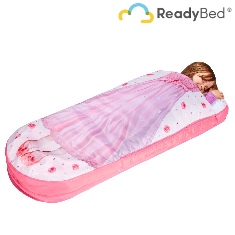 Resemadrass med lakan och kudde Readybed Junior Princess