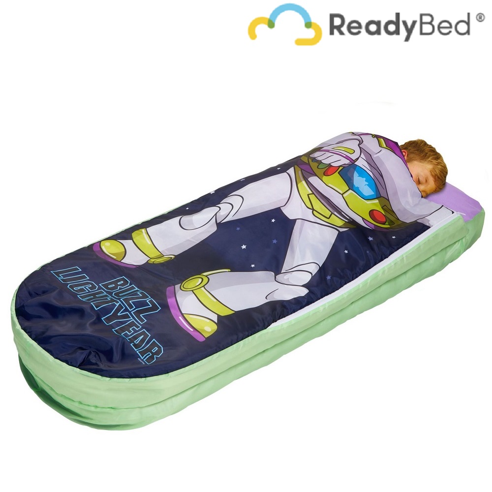 Resemadrass med lakan och kudde Readybed Junior Toy Story Buzz Lightyear