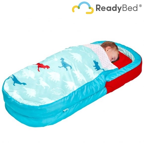 Resemadrass med lakan och kudde MyFirst Readybed Dinosaurier