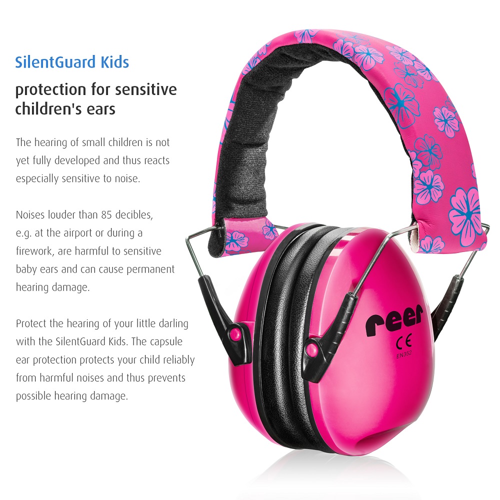 Hörselkåpor barn Reer SilentGuard rosa