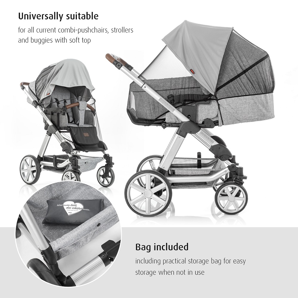 Solskydd och Myggnät till barnvagn Reer ShineSafe Bit & Sun