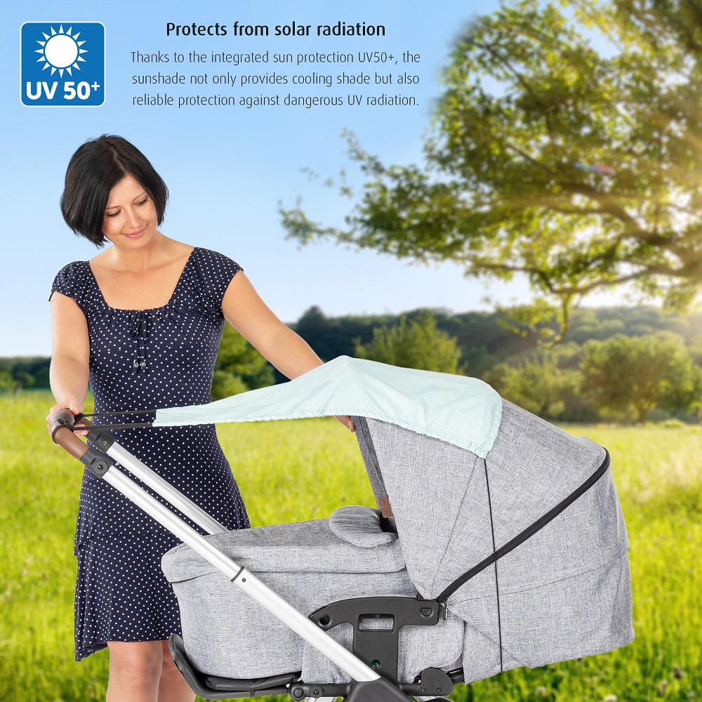 Solskydd barnvagn Reer mint