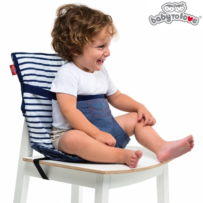 Resebarnstol - Baby To Love Blue Stripes