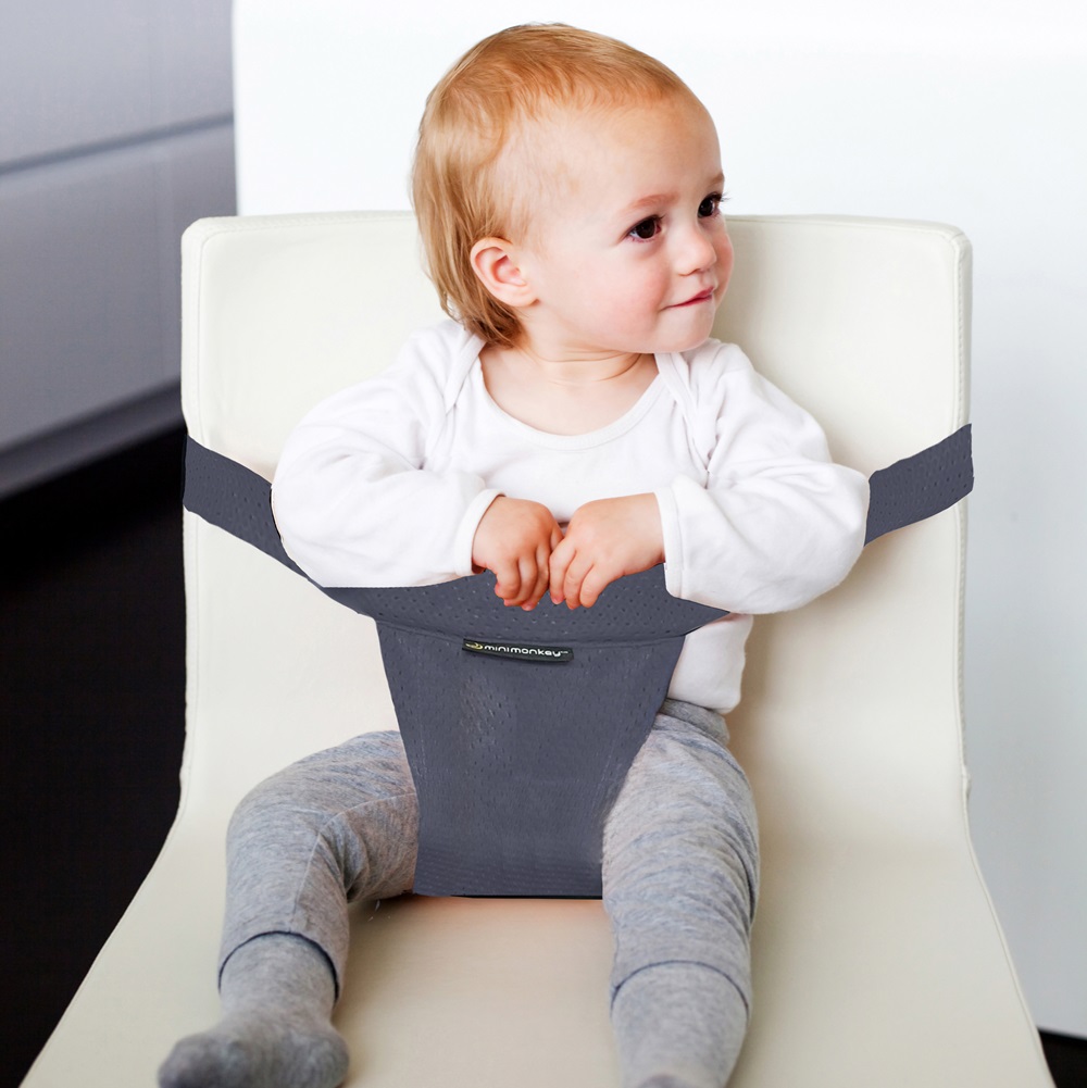 Resebarnstol - Minimonkey Pocket Grey
