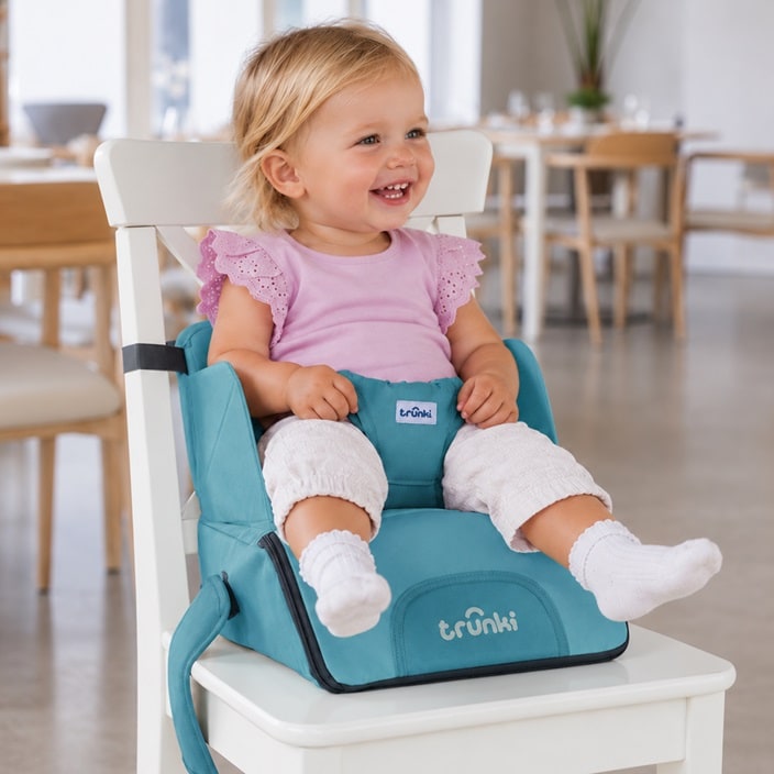 Resebarnstol - Trunki Dining Booster Seat Blue