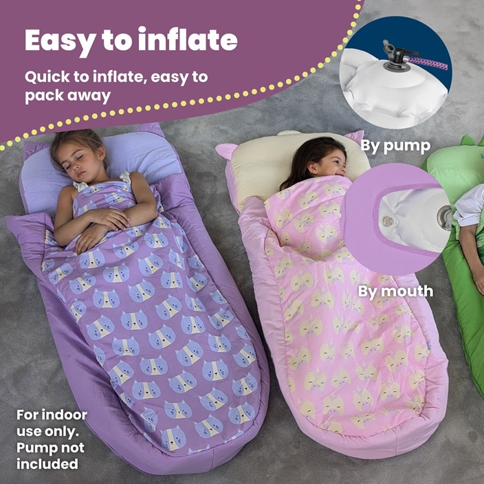 Uppblåsbar resemadrass med sovsäck - Trunki Bedtime Explorer Cassie Cat