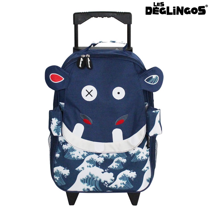 Resväska för barn Les Deglingos Trolley Hippo