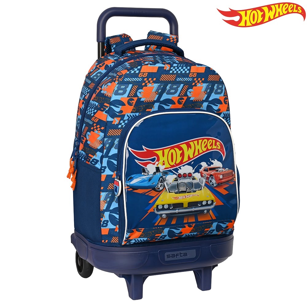 Resväska för barn Hot Wheels Speed Club Trolley Backpack