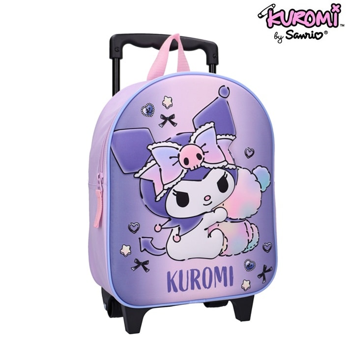 Liten resväska för barn Kuromi My Teddy trolley-ryggsäck