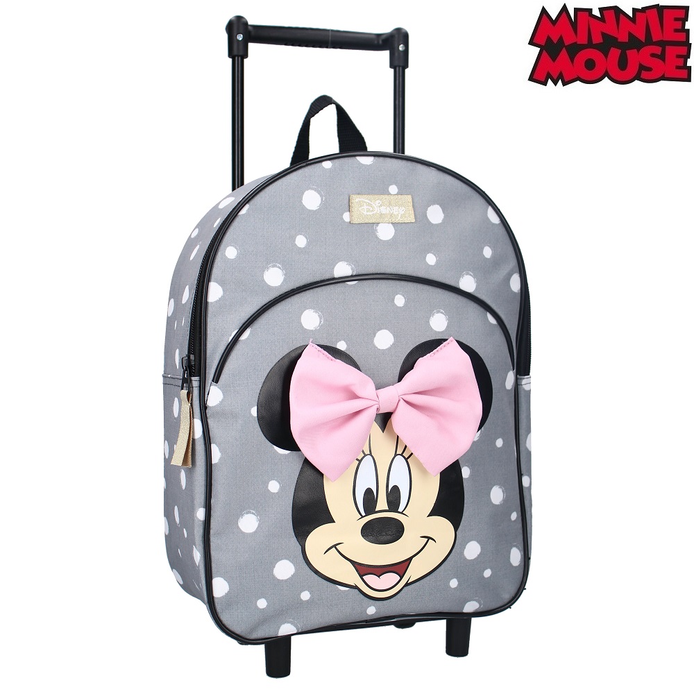 Liten resväska för barn Minnie Mouse Like You Lots Grey