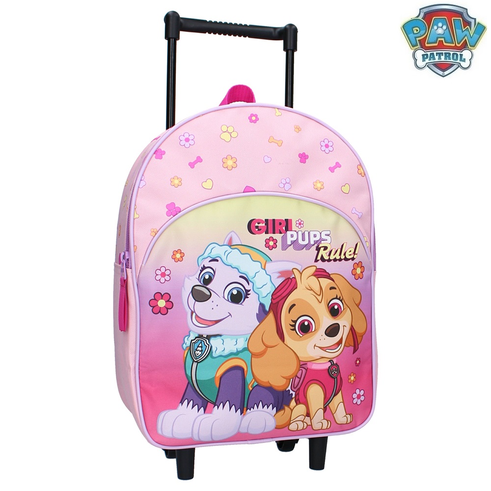 Resväska för barn Paw Patrol Girl Pups Rule Trolley Backpack