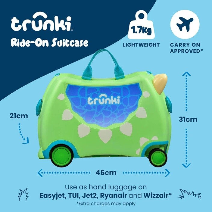 Resväska för barn - Trunki Glide Dudley Dino