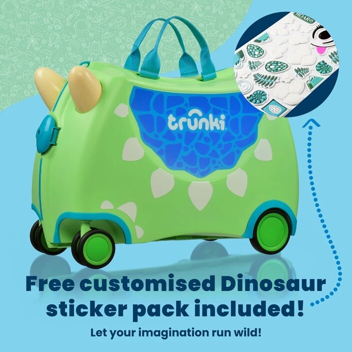 Resväska för barn - Trunki Glide Dudley Dino