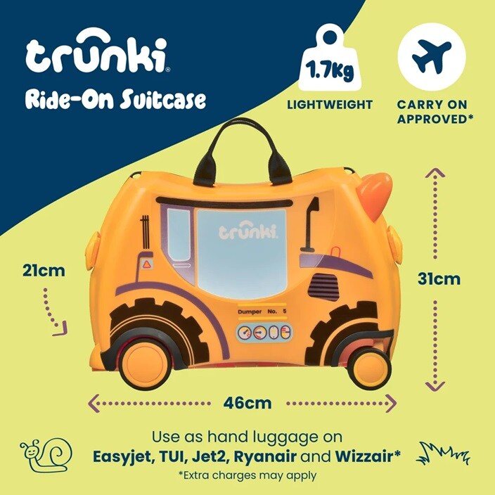 Resväska för barn - Trunki Glide Doug Digger