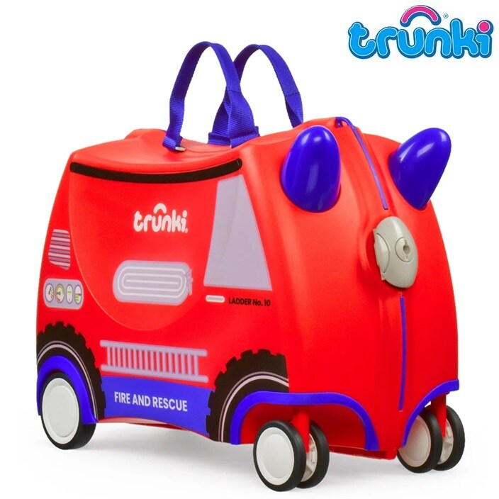 Resväska för barn - Trunki Glide Frank Firetruck