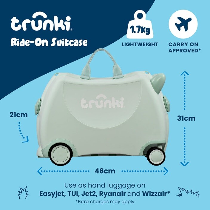 Resväska för barn - Trunki Glide Sage