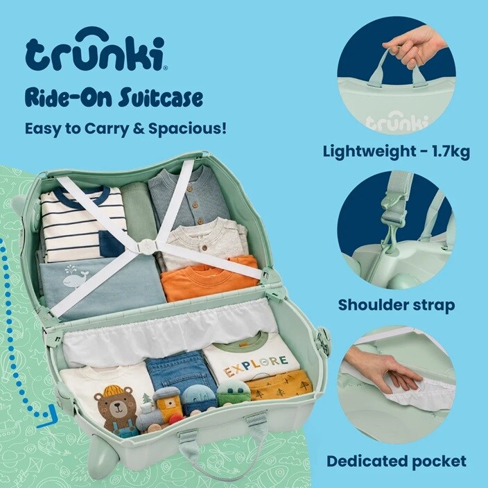 Resväska för barn - Trunki Glide Sage