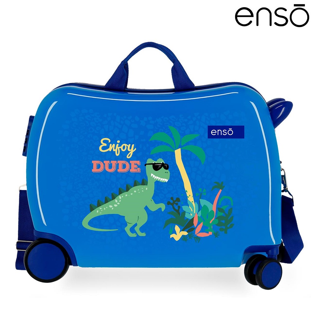 Resväska för barn att åka på Enso Dino Enjoy Dude