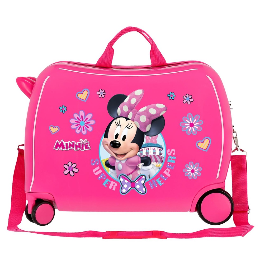 Resväska för barn att åka på Minnie Mouse Super Heroes
