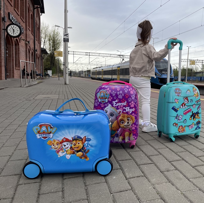Resväska för barn att åka på Paw Patrol Friends Blue