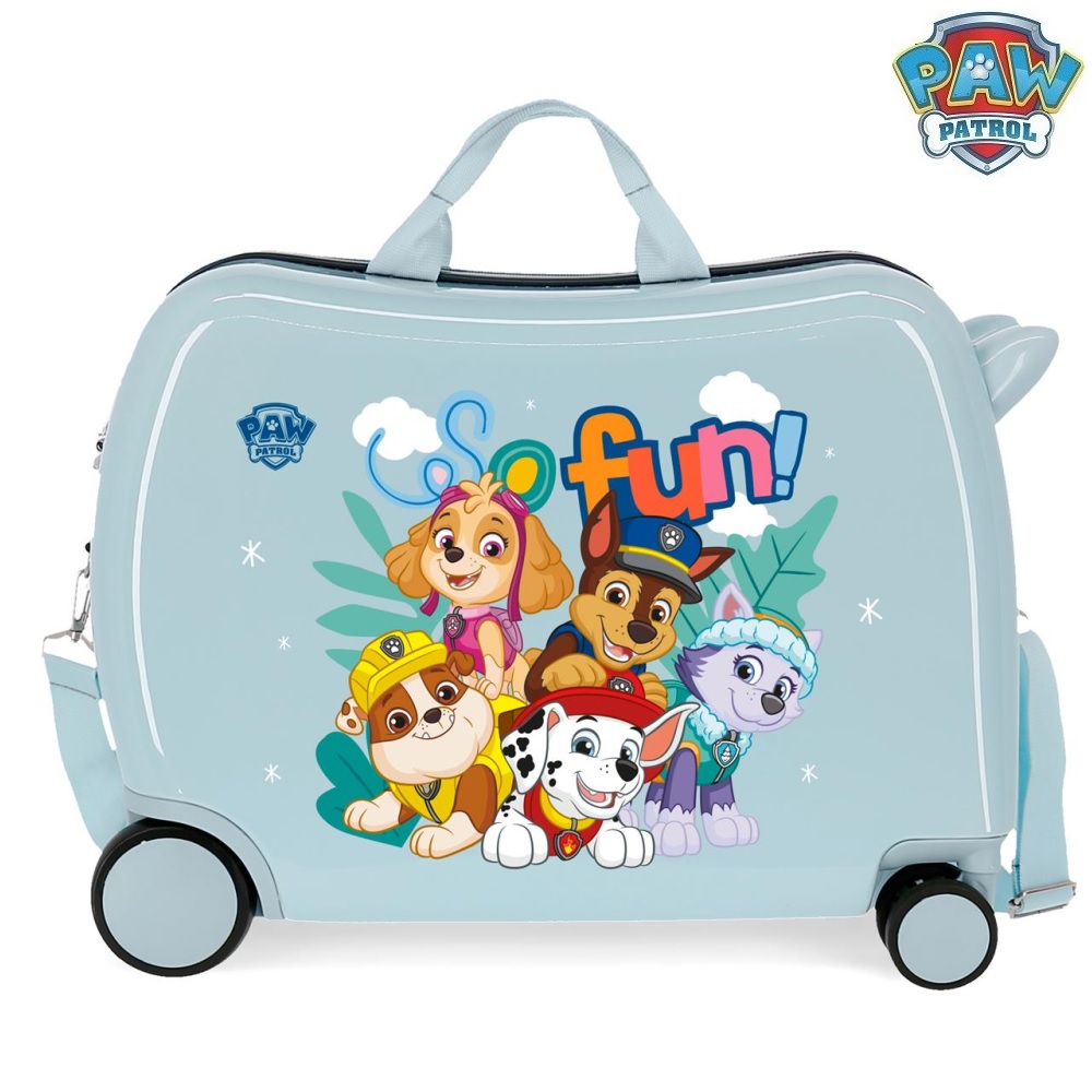 Resväska för barn att åka på Paw Patrol Fun Light Blue