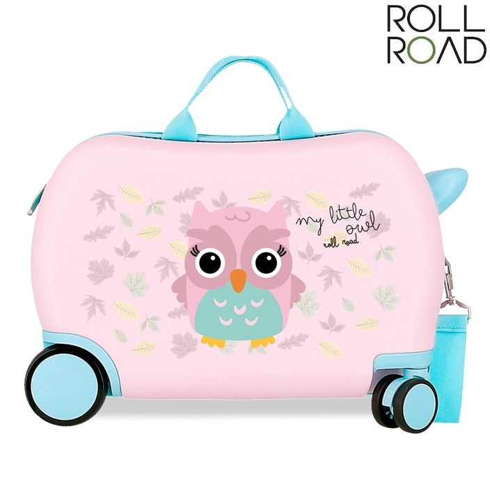 Ride-on resväska för barn att åka på Roll Road My Little Owl