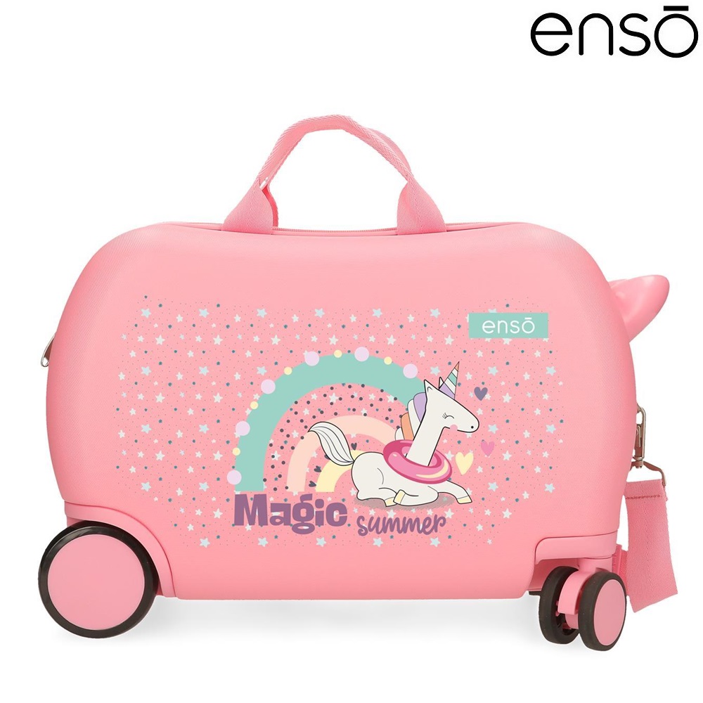 Resväska för barn att åka på Enso Magic Unicorn Pink Resväska för barn att åka på Enso Magic Unicorn Pink