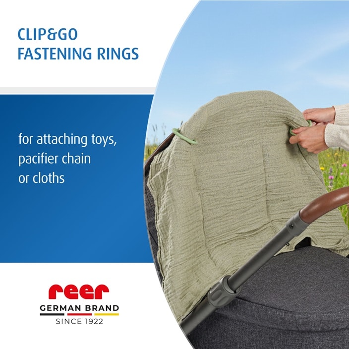 Fästringar till barnvagn – Reer Clip&Go Fastening Rings