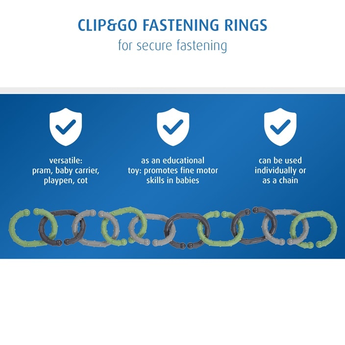 Fästringar till barnvagn – Reer Clip&Go Fastening Rings