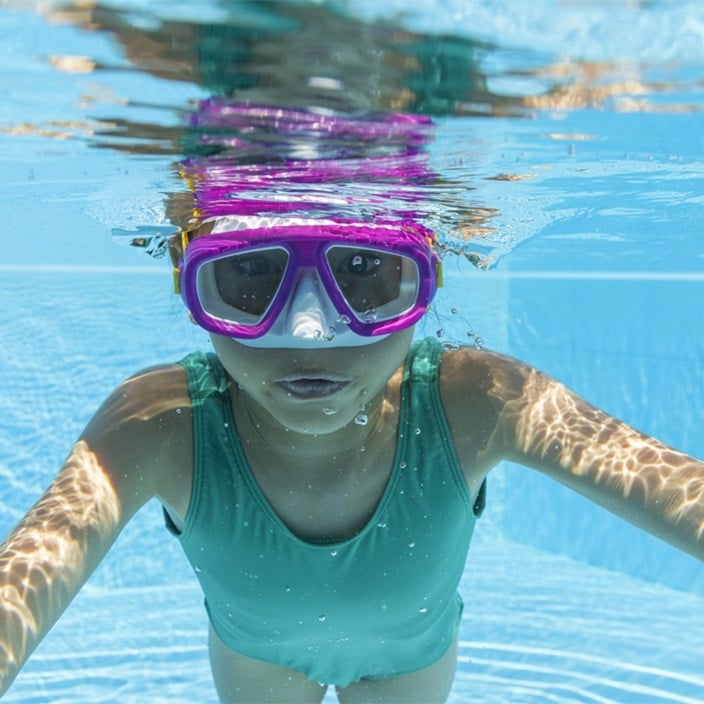 Simmask för barn Bestway Aqua Champ Cerise