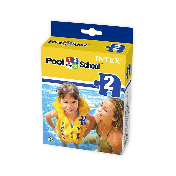 Simväst barn Intex Pool School gul