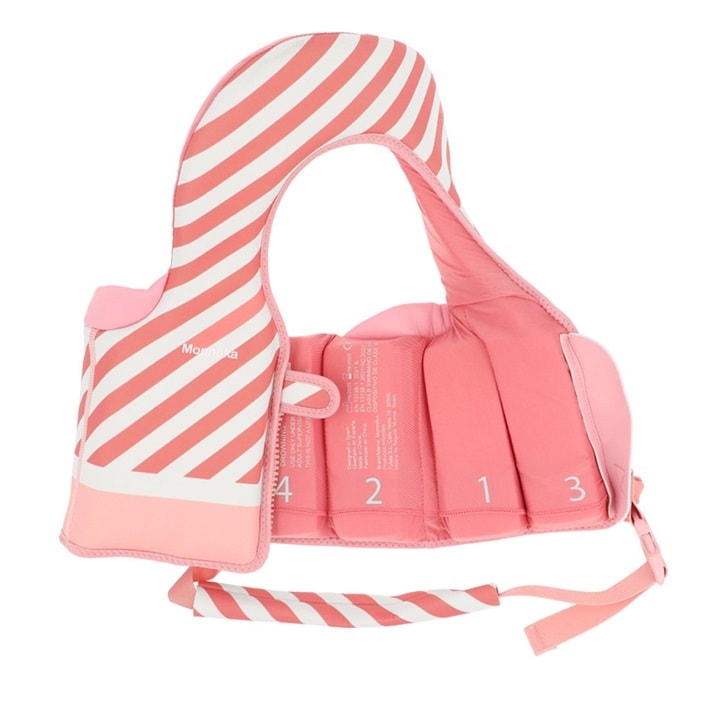 Simväst - Monnëka Learning Float Vest Pink Stripes