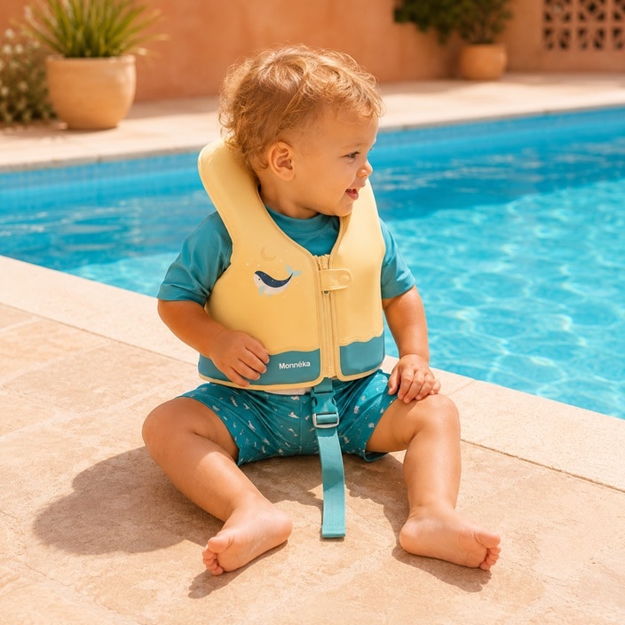 Simväst - Monnëka Learning Float Vest Whale