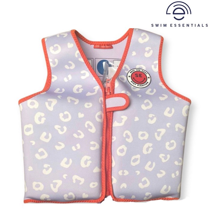 Simväst för barn Swim Essentials Lilac Leopard