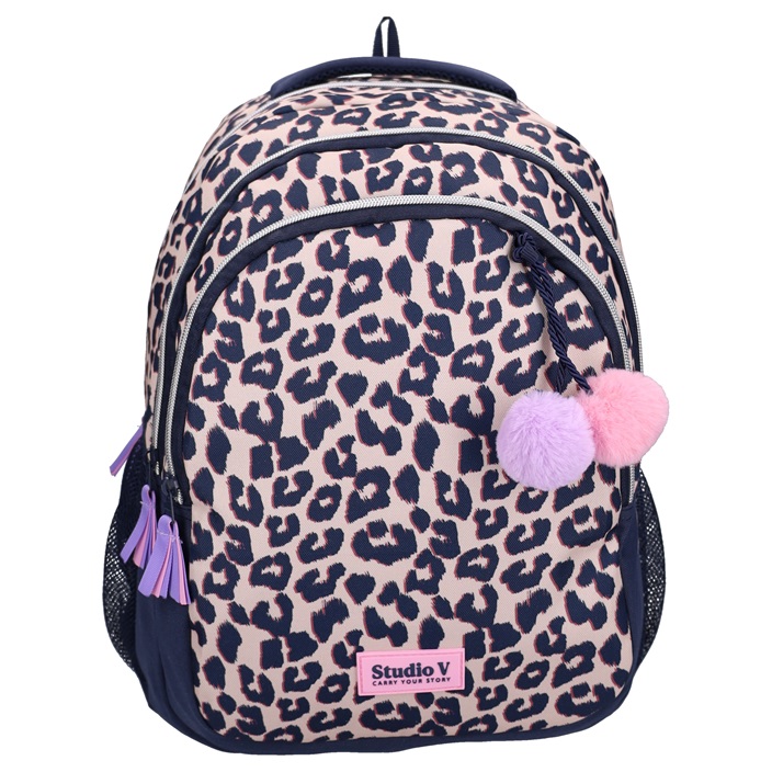 Skolryggsäck för barn Studio V Leopard Luxe