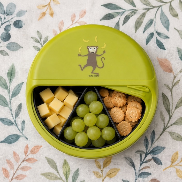 Snacksbox för barn - Carl Oscar SnackDISC Lime Monkey