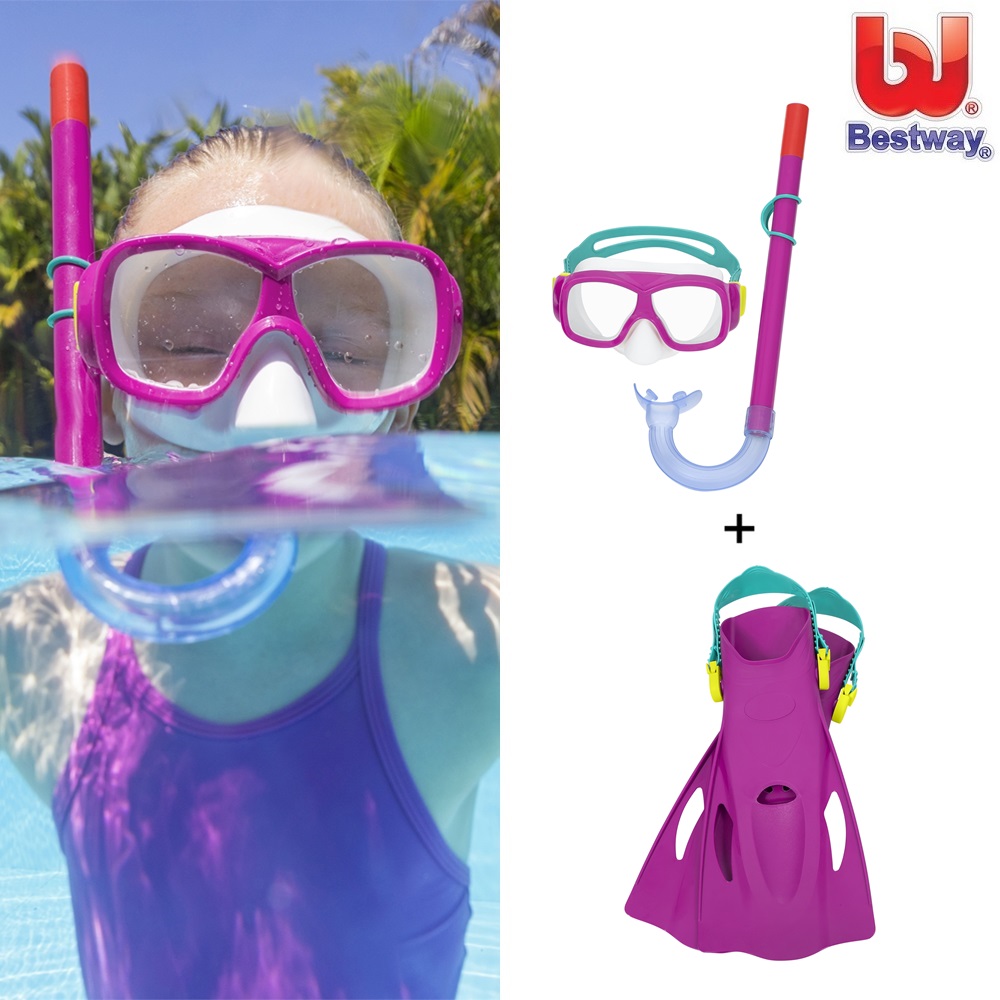Snorkelset för barn - Bestway Burst Essential Cerise