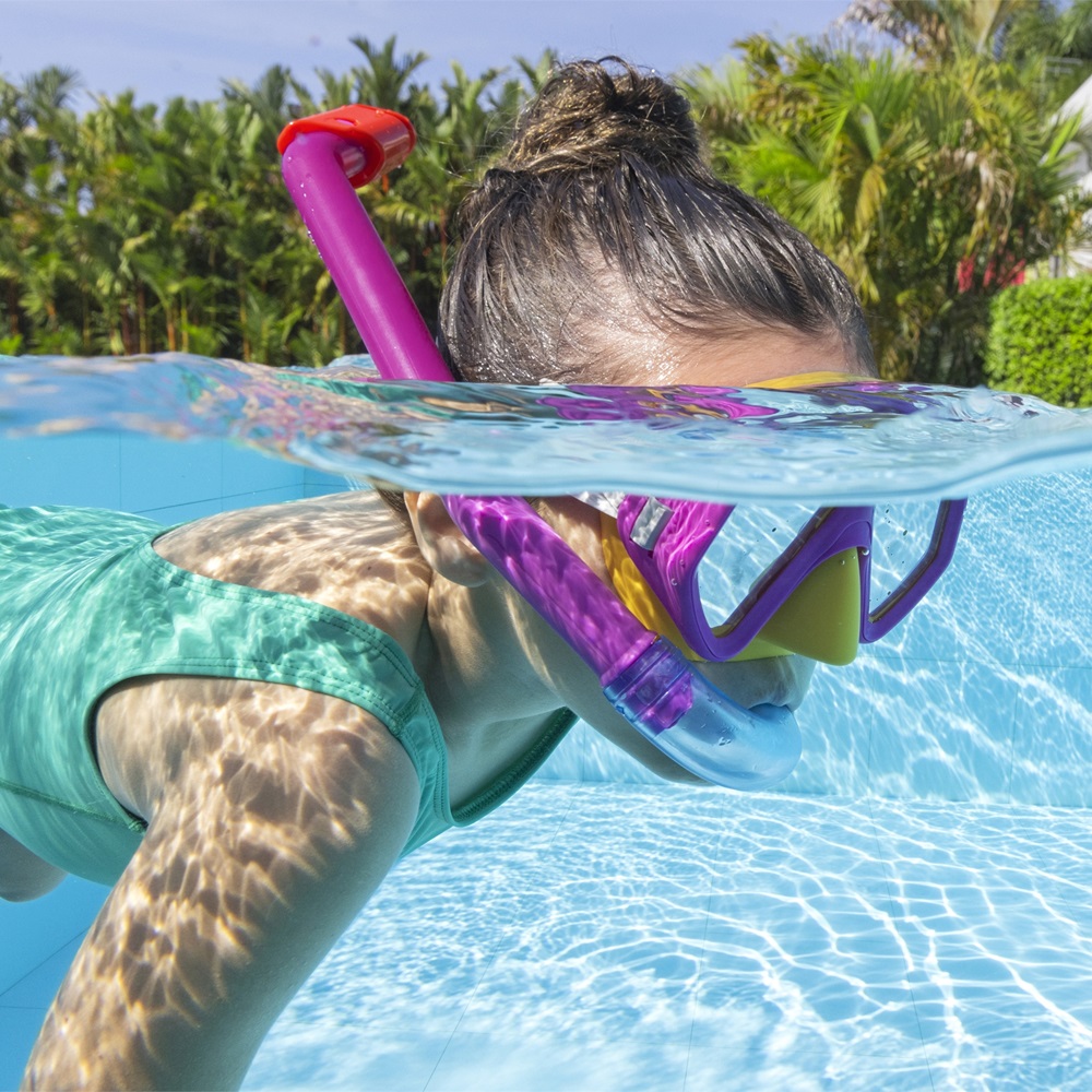 Snorkelset för barn - Bestway Dominator Cerise