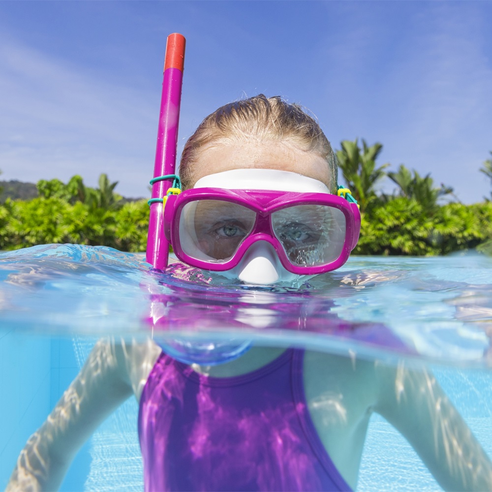 Snorkelset för barn Bestway Explorer Cerise