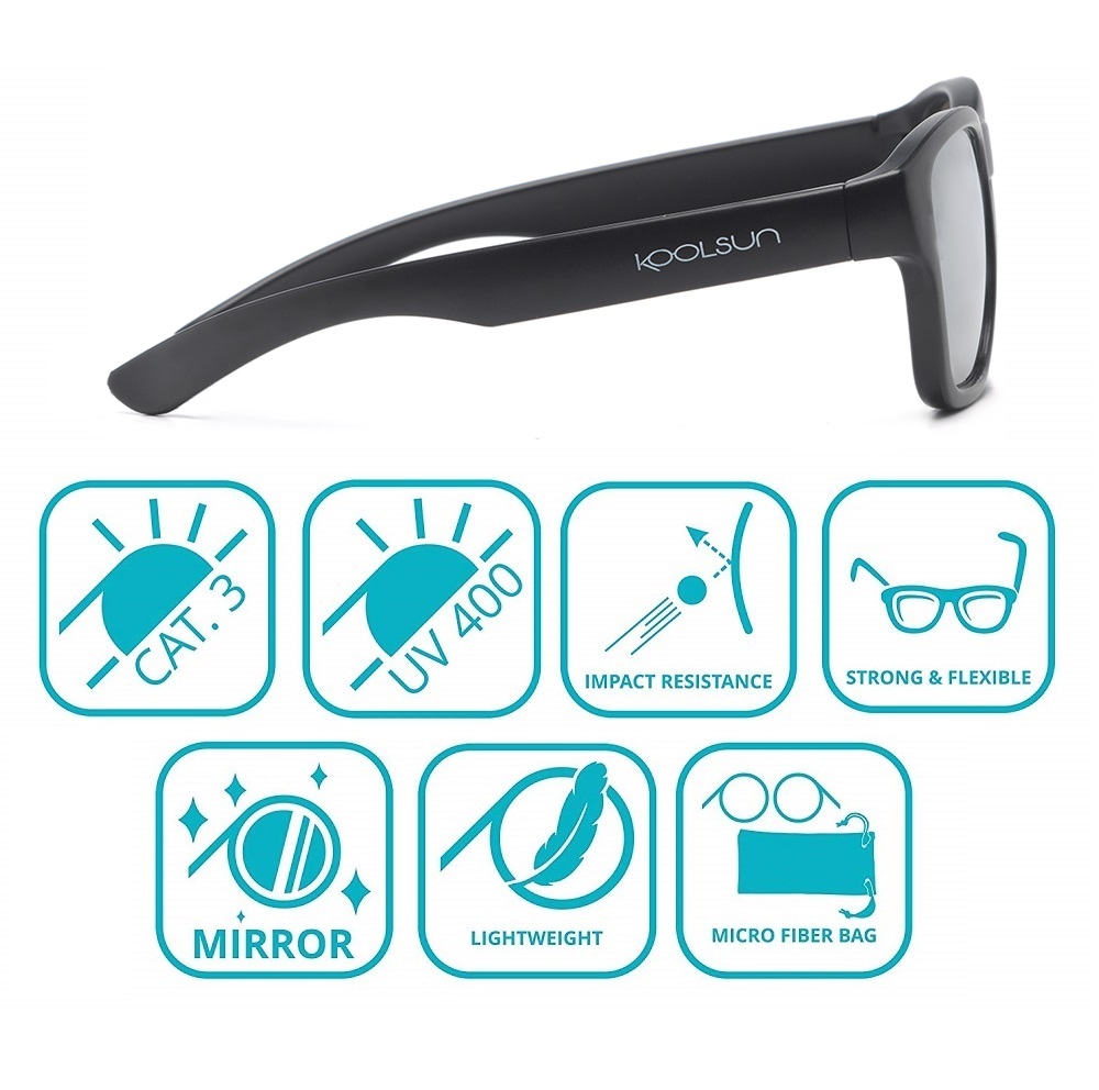 Solglasögon för barn - Koolsun Aspen Black