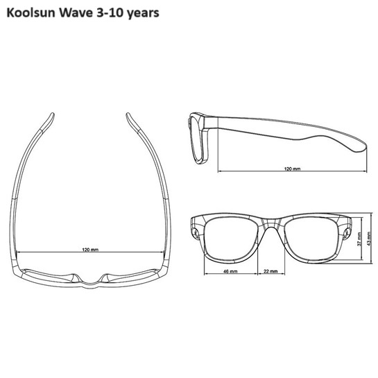 Solglasögon för barn - Koolsun Wave Bleached Aqua
