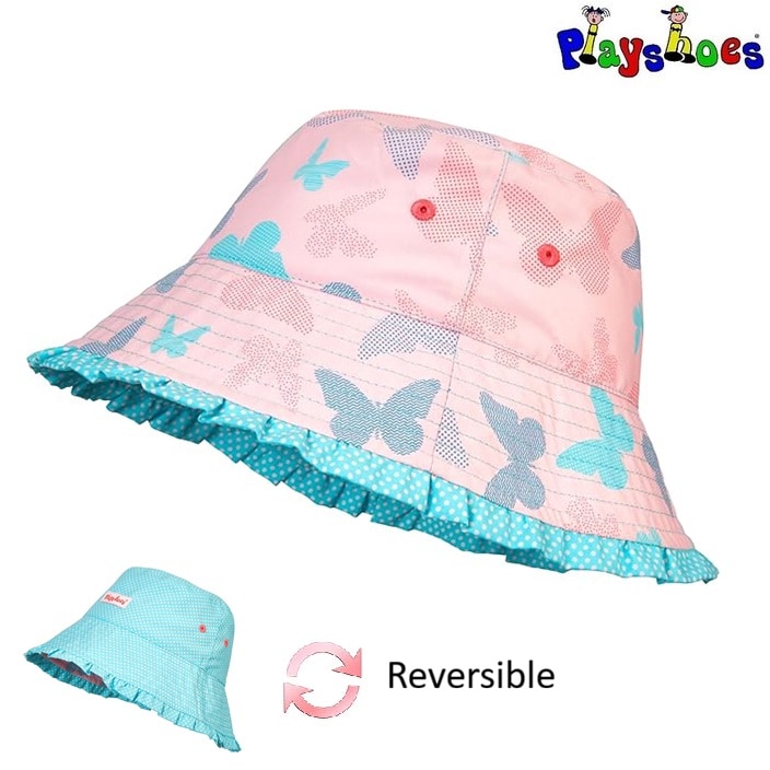 Solhatt för barn - Playshoes Butterfly Reversible