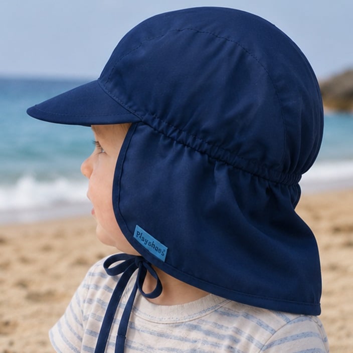 Solhatt för barn - Playshoes Sun Cap Navy