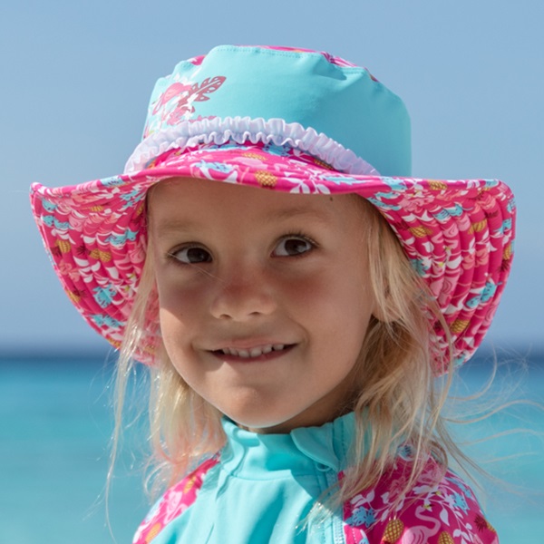 Solhatt för barn - Playshoes Flamingo