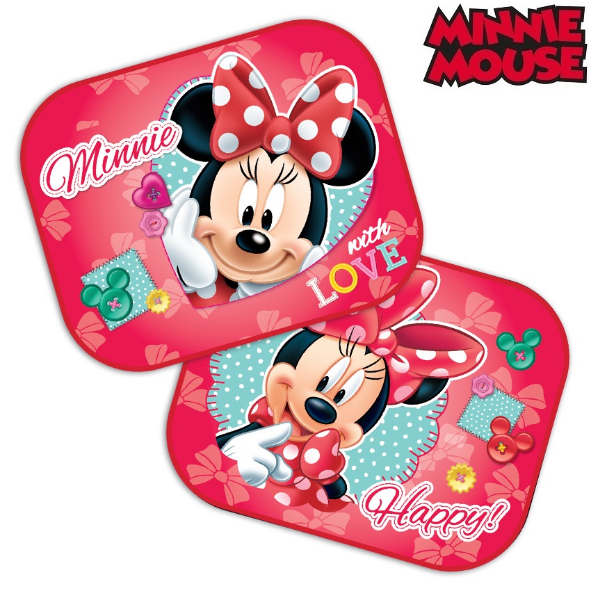 Solskydd till bil 2-pack Seven Minnie Mouse